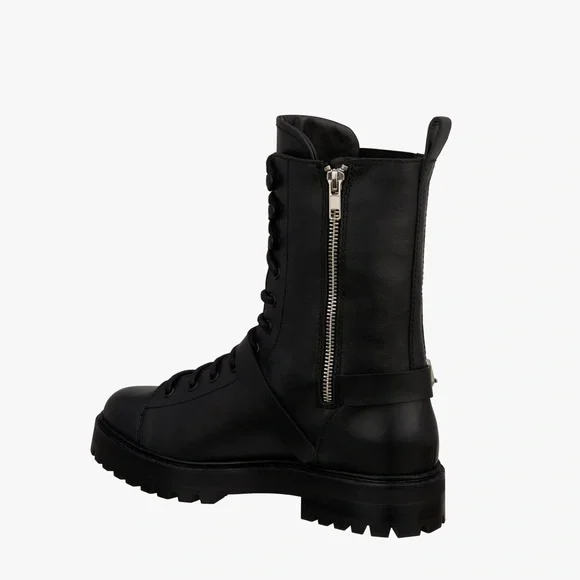 ZARA Real Leather Buckled Ankle Boots - Picture 4 of 8